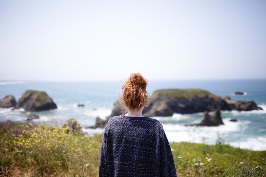 Girl on California Coast